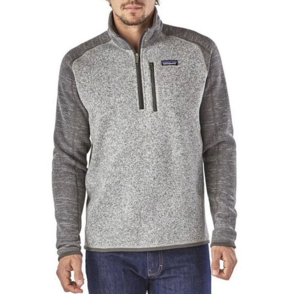 Patagonia Better Sweater 1/4 Zip Mens M Nickel Forge Grey Fleece Pullover